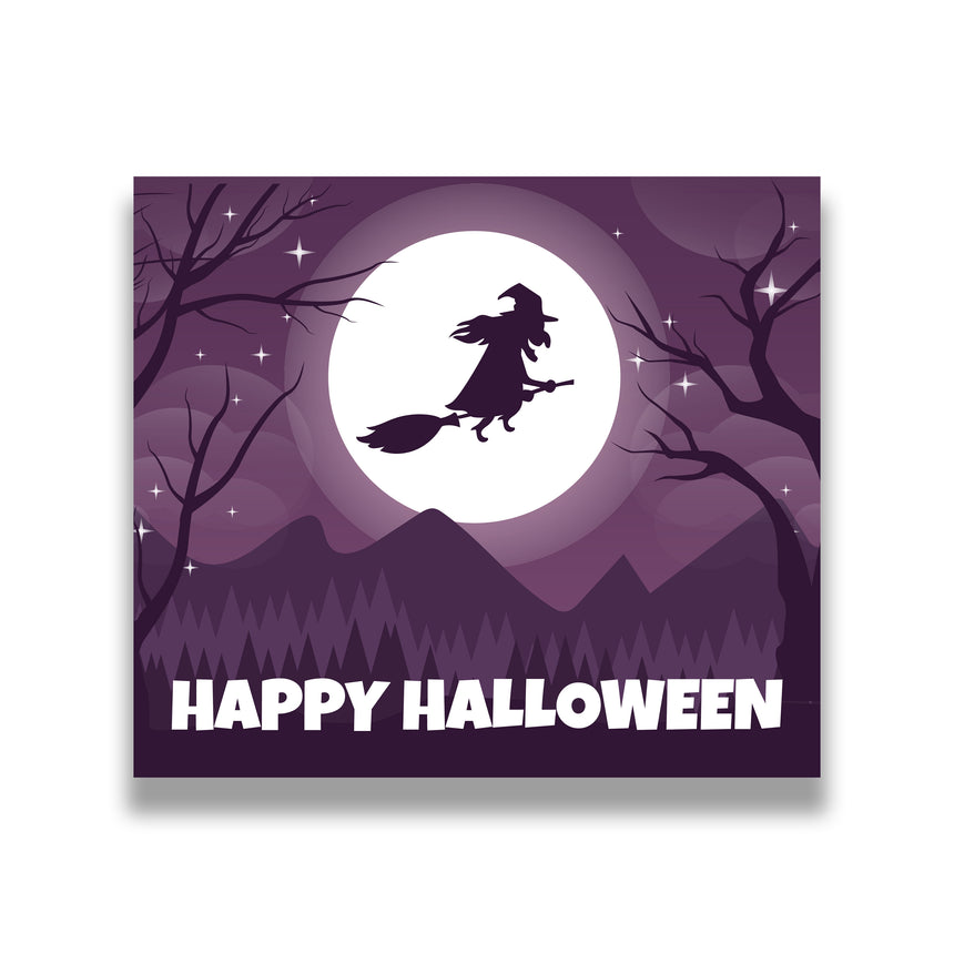 Flying Witch Halloween Garage Door Banner