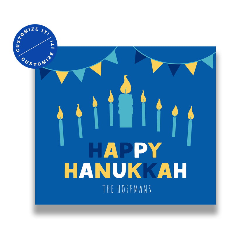 Love And Light Hanukkah Garage Door Banner