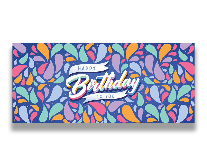 Multicolor Birthday Garage Door Banner