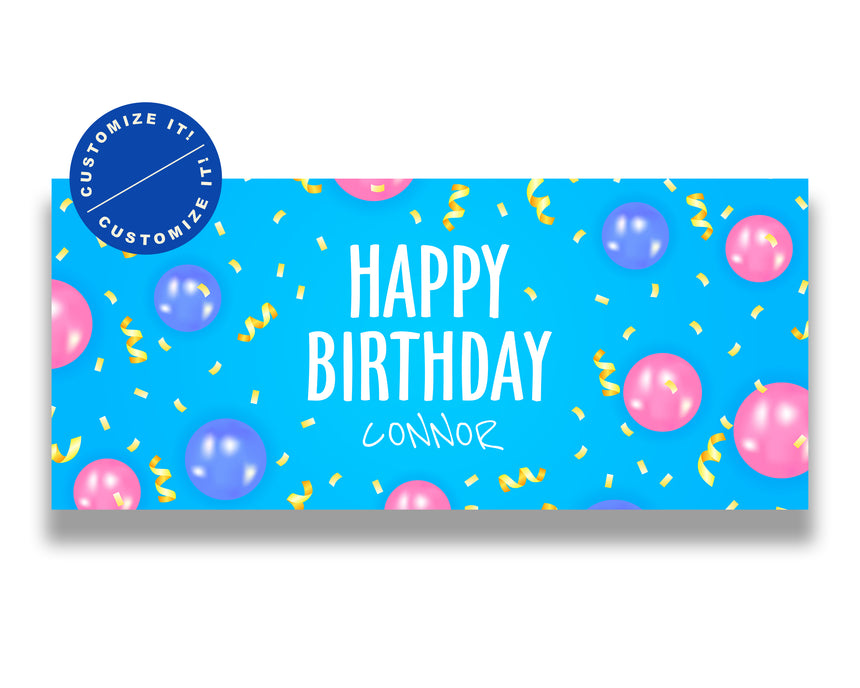 Confetti Birthday Garage Door Banner