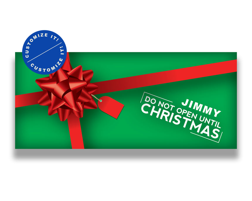 Do Not Open Gift Until Christmas Garage Door Banner