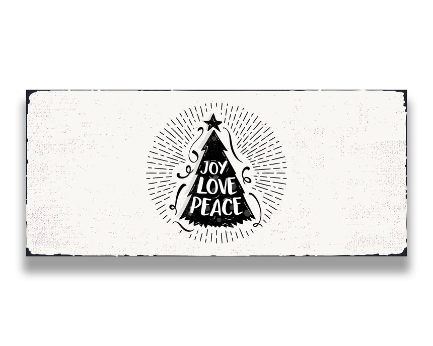 Joy Love Peace Christmas Garage Door Banner