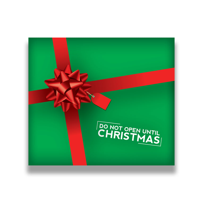 Do Not Open Gift Until Christmas Garage Door Banner