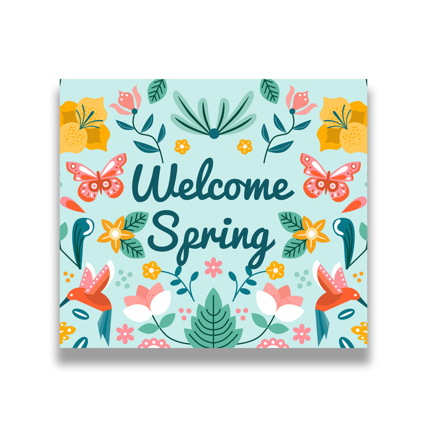 Welcome Spring Easter Garage Door Banner