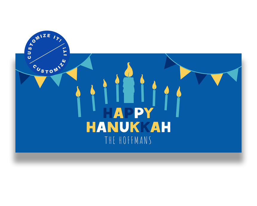 Love And Light Hanukkah Garage Door Banner