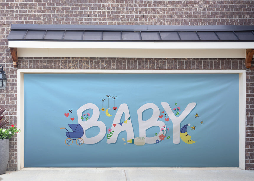 Sleepy Baby Garage Door Banner