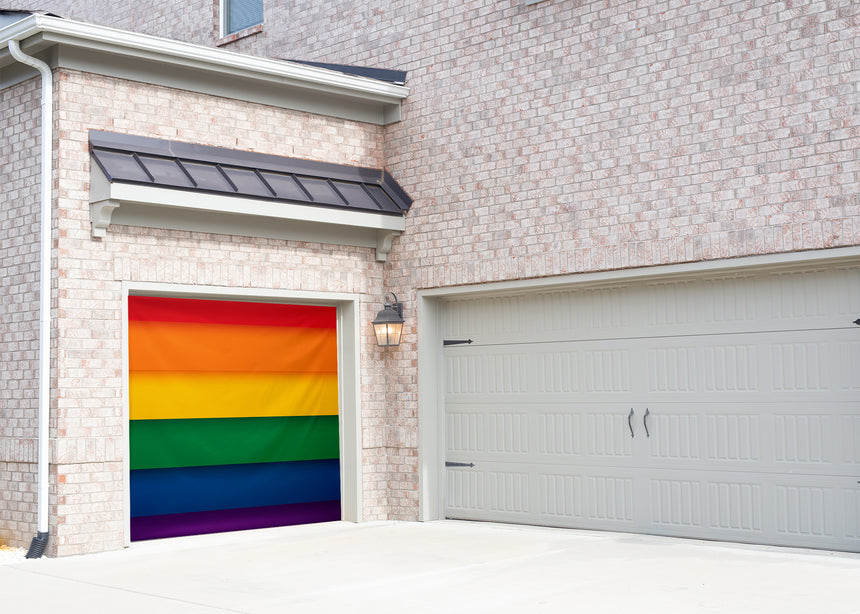 Rainbow Pride Garage Door Banner