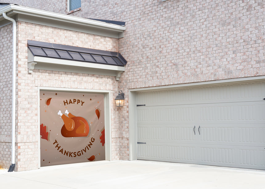 Turkey Day Thanksgiving Garage Door Banner
