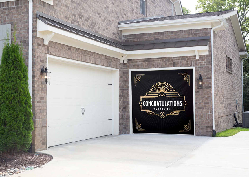 Art Deco Graduation Garage Door Banner