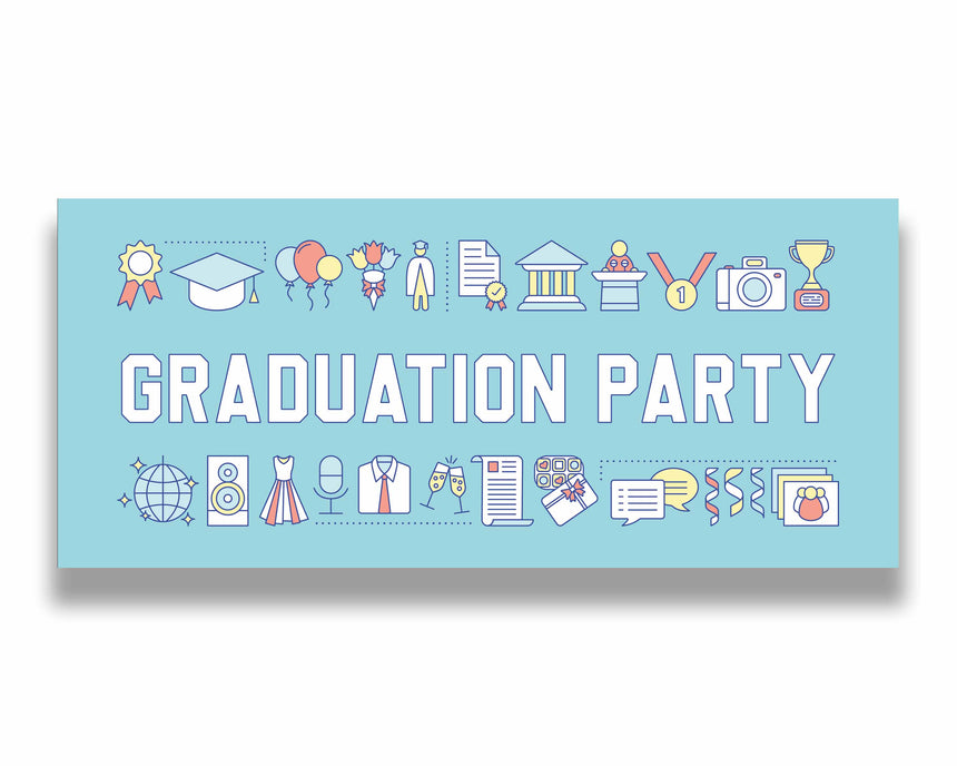 Grad Party Graduation Garage Door Banner