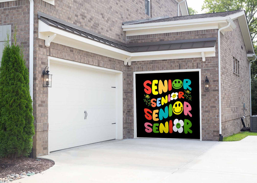Hippie Senior Graduation Garage Door Banner