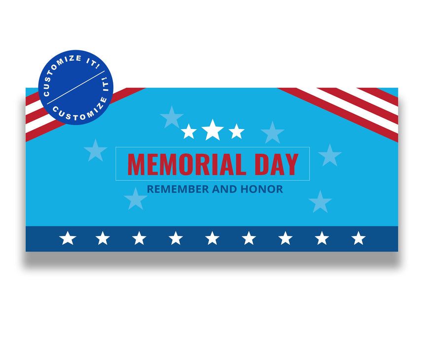 Remember and Honor Memorial Day Garage Door Banner