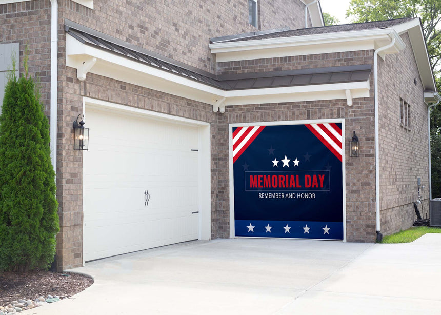 Remember and Honor Memorial Day Garage Door Banner