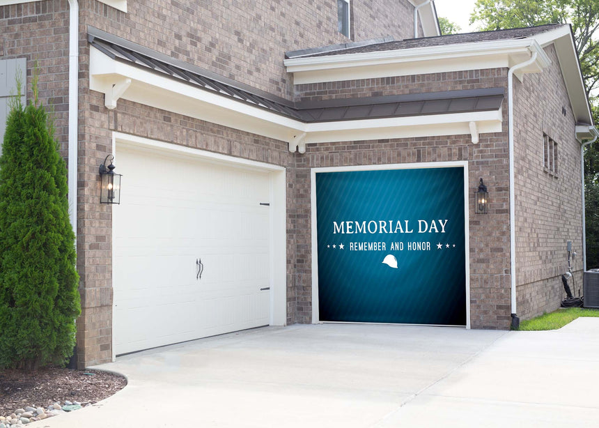 We Remember Memorial Day Garage Door Banner